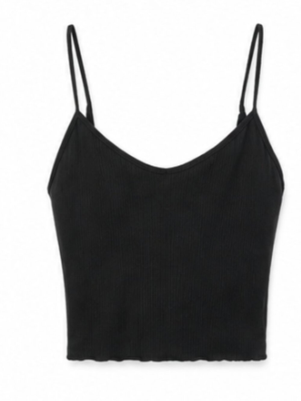 Urban Outfitters Black Ribbed Twist-Back Crop Top | Size S